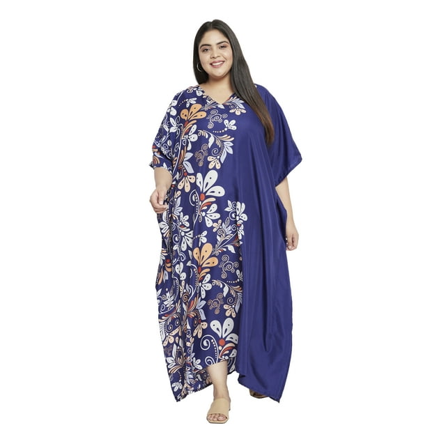 Caftans Longs pour Femmes Grande Taille Robe Caftan Robe de Soirée Fête Été Plage Robe d'Été Manches Kimono Longues Robes Décontractées en Ligne