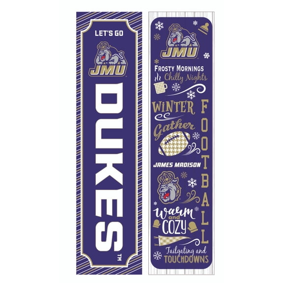 James Madison Dukes 47" Double Sided Winter Leaner Fan Sign