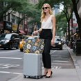 thumbnail image 6 of FORMRS Tote Bag for Women Quilted Large Capacity Travel Work Carry On Shoulder Handbag, Navy Floral Pattern, 6 of 7
