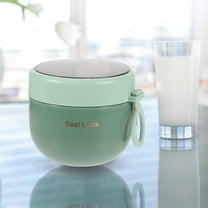 FELTECHELECTR 1Pcs Airtight Food Storage Container Plastic Breakfast Container Green Round Microwave Safe Dishwasher Safe