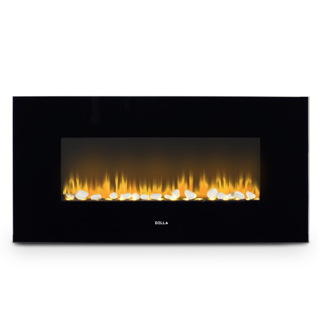 Della 1400 Wall Mounted Electric Fireplace Adjustable Flame With Remote Control