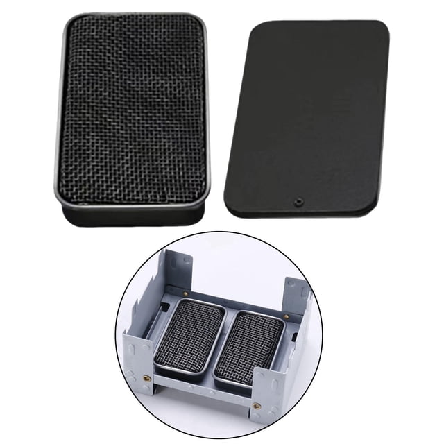 Estufa de camping shamjiam Mini estufa al aire libre Acero inoxidable portátil Negro