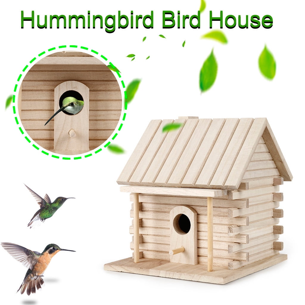 Wooden Bird House Nesting Box Hanging Hook Bird Nest Home Garden Decoration 