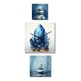 thumbnail image 2 of Designart "Peaceful Blue Stone Simplicity" Spiritual Stone Oversized Wall Clock - Set Of 3 - Extra large Clock For Office Décor - Large Traditional Wall Clock, 2 of 6