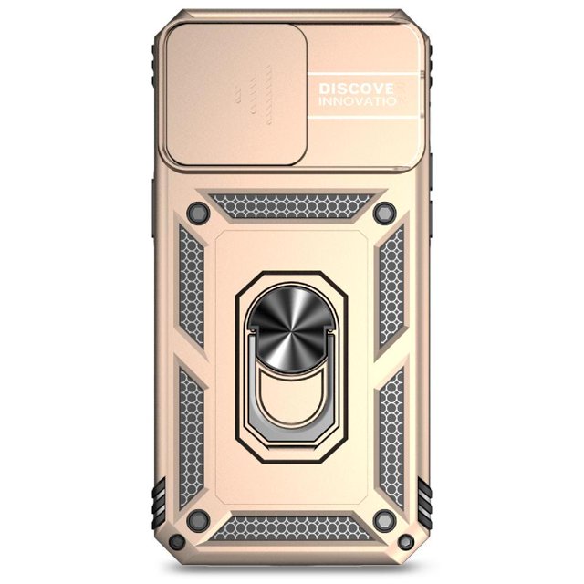 Estuche GANGXUN para iPhone 15 Pro, soporte giratorio 360°, estilo mecánico y magnético