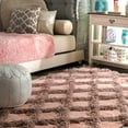 thumbnail image 1 of nuLOOM Francene Diamond Trellis Shag Area Rug, 7' 6" x 9' 6", Pink, 1 of 4