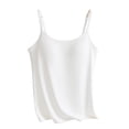 thumbnail image 4 of MEZZALL Women Tank Tops Sleeveless Solid Color O-Neck With Shelf Bra Undershirt Adjustable Wide Strap Basic Tops With Bra Integrated Spaghetti Straps Undershirt With Built In Bra Stylish Female Camis, 4 of 4