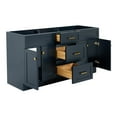 thumbnail image 6 of Ariel Hamlet 66 Inch Double Sink Base Cabinet In Midnight Blue, 6 of 9