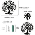 thumbnail image 2 of 1set Tree of Life Metal Wall Art Decor Rustic Sign Black Wall Sculptures Decorative Hanging Ornament Iron, 2 of 7