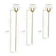 thumbnail image 3 of BambooMN 4.7" Decorative Lucky Horseshoe End Bamboo Cocktail Fruit Sandwich Picks Skewers for Catered Events, Holiday's, Restaurants or Buffets Party Supplies, 300 Pieces, 3 of 5