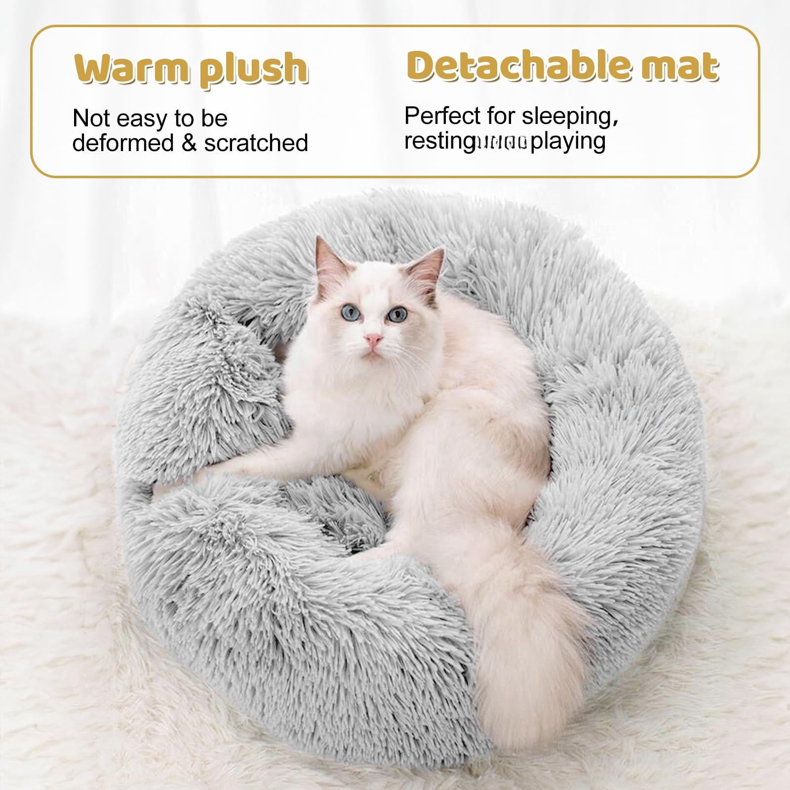 Cat Tunnel Bed With 20 Interactive Toys  3-in-1 Diy Collapsible Plush Tube Washable Mat Large Indoor Play Cave For Kittens And Small Animals