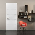 thumbnail image 5 of Modern Wood Interior Door with Hardware | Planum 0020 White Silk | Single Panel Frame Trims | Bathroom Bedroom Sturdy Doors-24" x 96", 5 of 6