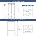 thumbnail image 2 of BARNER HOME Half Louvered Bi-Fold Door, Fits 24" x 80" Standard Openings, White Folding Closet Door with Hardware Kit, Ventilated Top MDF 2 Panels, Ideal for Laundry, Bedroom, or Pantry, 2 of 11