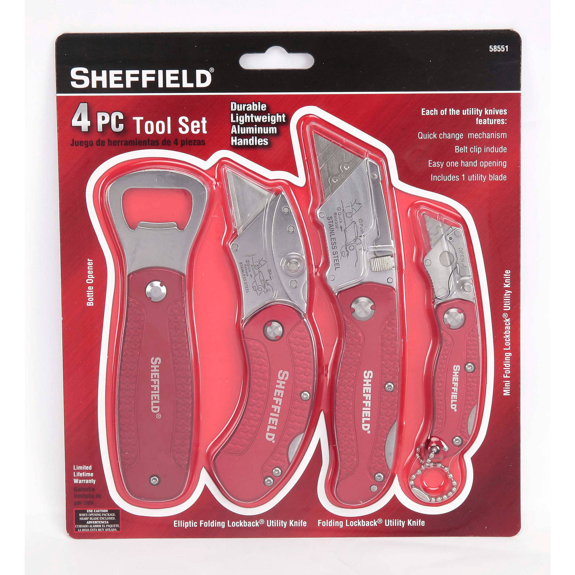 Sheffield 4-Piece Utility Knif...