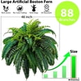 thumbnail image 2 of Large Artificial Ferns for Outdoors, 88 Branches UV Resistant Realistic Artificial Ferns, Fake Faux Plant Boston Plants for House Office Garden Decor (2pcs-88 Pieces), 2 of 6