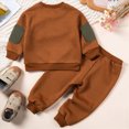 thumbnail image 5 of NOLDARES Baby Boy Toddler Clothes 2pcs Long Sleeve Sweatshirt Tops Joggers Pants Cotton Graphic Print Outfits Casual Clothing(Brown,2-3 Y), 5 of 9