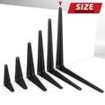 thumbnail image 5 of Jorohiker 20 Pack 10 x 12 Inch Heavy Duty Black Iron Metal Floating Shelves Bracket, L Corner Brace Support, J Metal Joint Angle for Shelf, 5 of 8