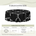 thumbnail image 6 of ZNDUO Simple Black Geometry Pattern Round Tablecloth, Anti-fouling and Anti-wrinkle Washable Polyester Table Cloth, 60 inch, 6 of 8
