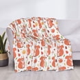 thumbnail image 3 of Honeii Squirrel And Maple Leaf print throw blanket, crafted from cozy cotton flannel, offers versatile home decor as a bedding suitable for all seasons.-60"x50", 3 of 6
