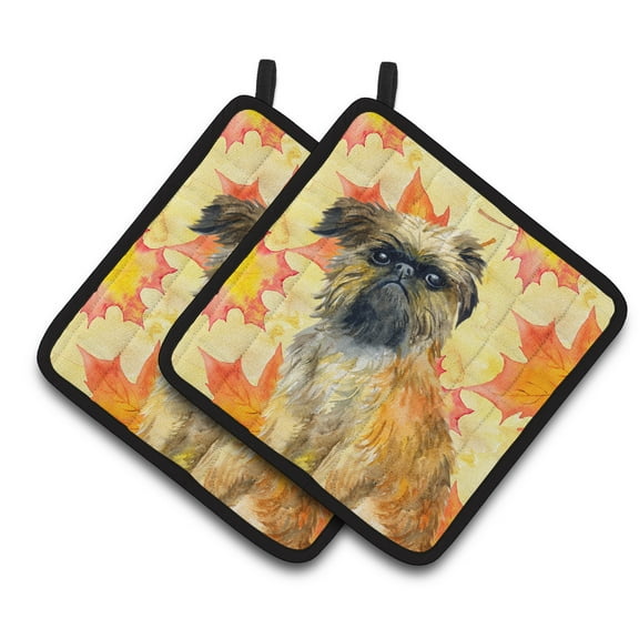 Caroline's Treasures Brussels Griffon Fall Pair of Pot Holders