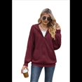 thumbnail image 3 of Sudadera con Capucha y Cremallera de Larga Color Vino Tinto M, 3 of 9
