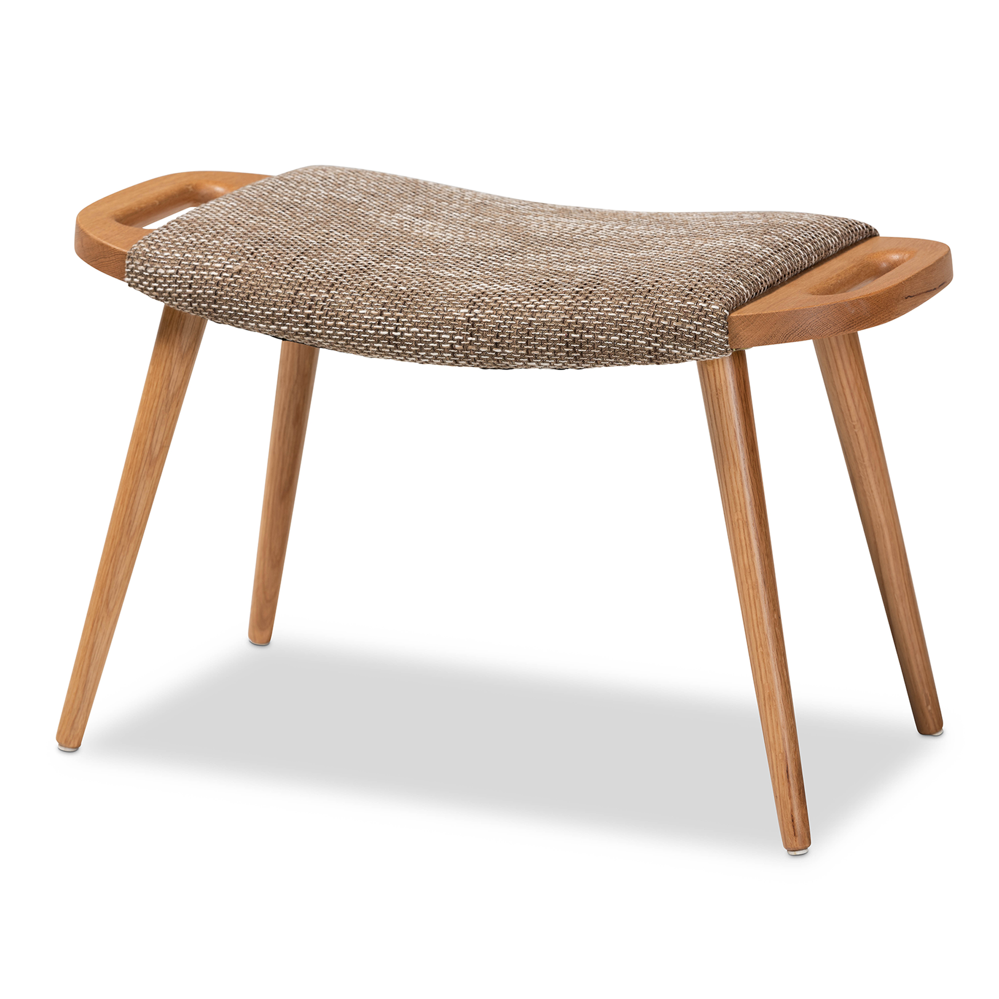 Baxton Studio Banner Upholstered Bench, Light Brown
