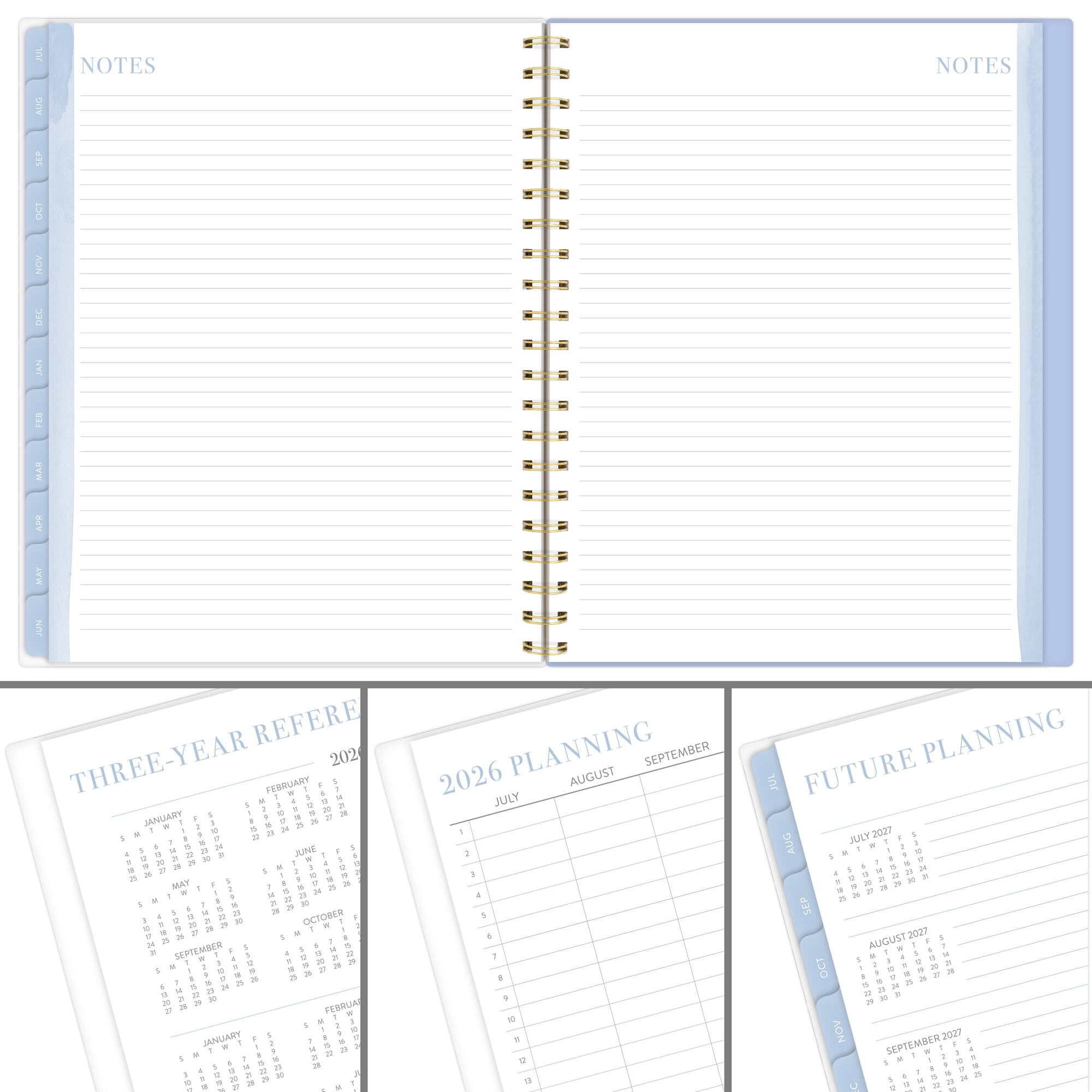 Leah Bisch for Mead Cambridge Academic 2026-2027 Weekly Monthly Planner Pansy