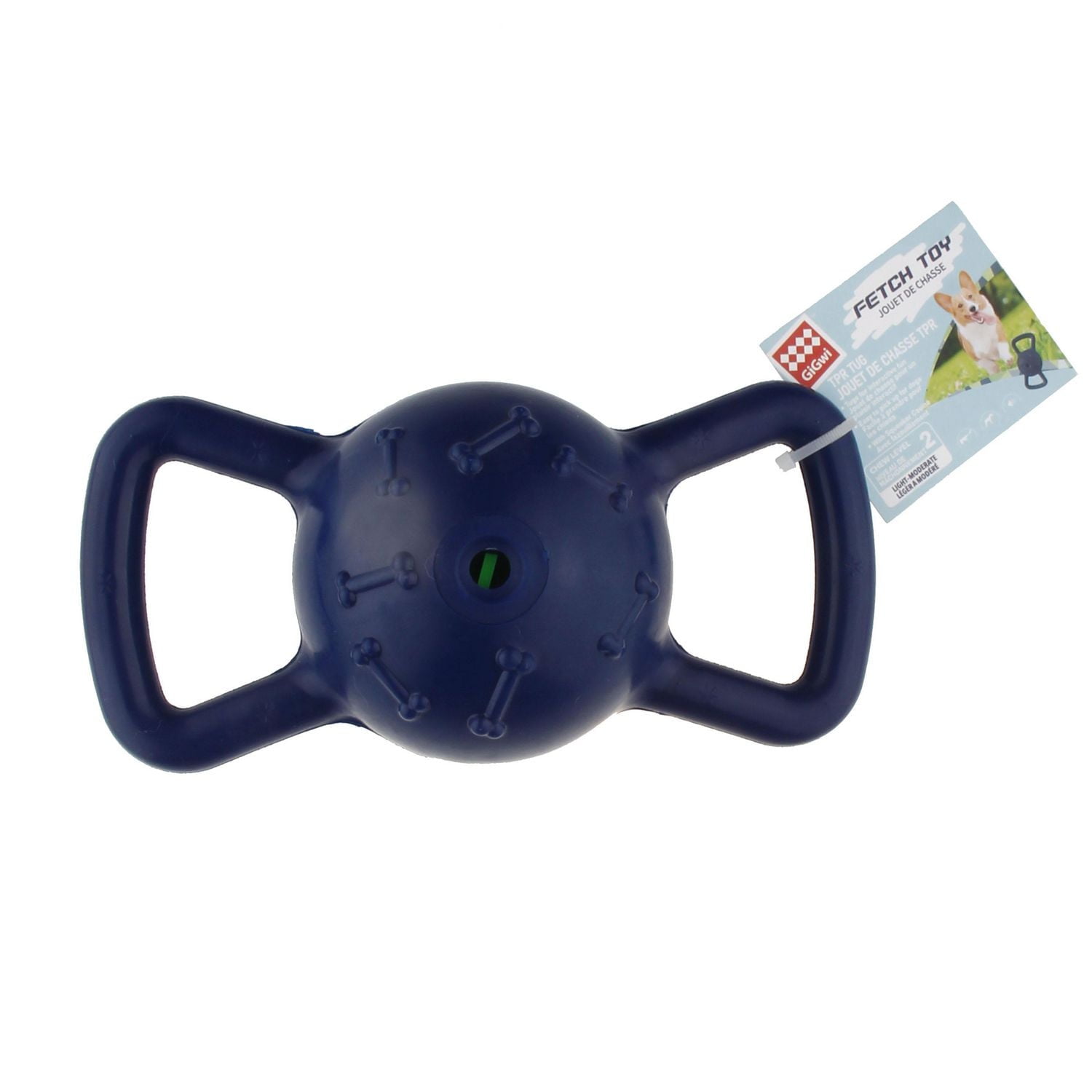 Jouet d'haltères pour chien avec grincement