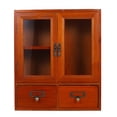 thumbnail image 1 of Armario de almacenamiento de madera para mesita de noche, organizador de pared, vitrina de madera vintage, 1 of 7
