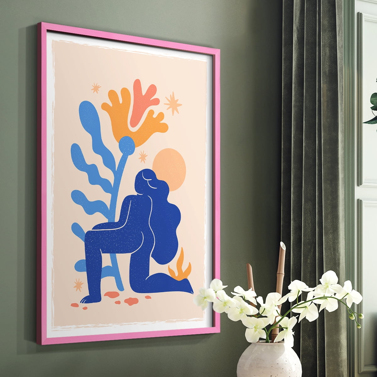Matisse CCCLXIV in Pink Solid Wood 8 x 10 Framed Print