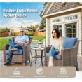 thumbnail image 2 of Bellefurn Outdoor Wicker Patio Chairs Set of 2,All-Weather Wicker Rattan Chairs Patio Furniture Chairs for Porch Balcony Backyard Yard Deck, 2 of 10