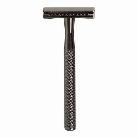 Waysh Heavy-Duty Traditional Safety Razor Set for Beginners, Gunmetal Grey