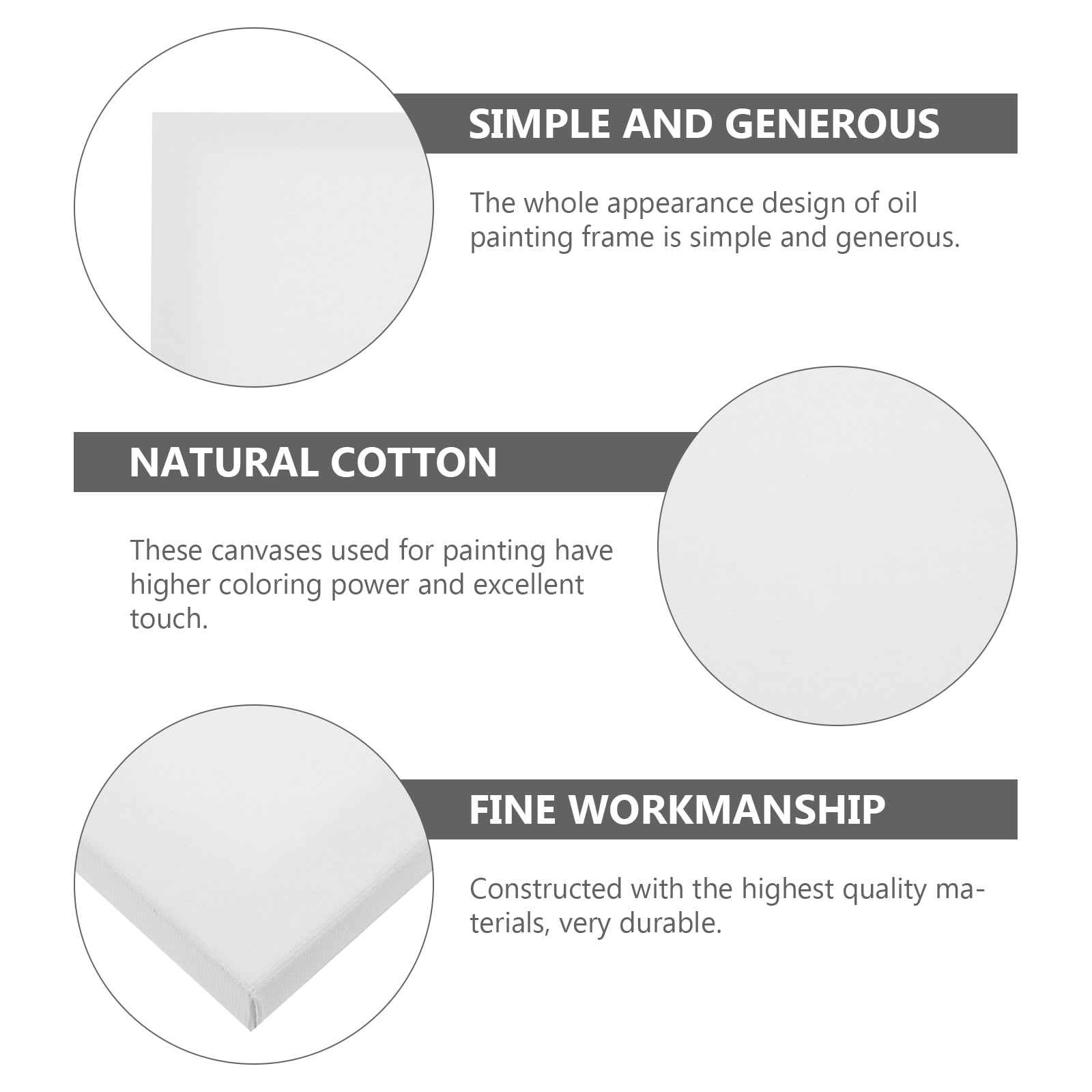 PAMINGONO 2-Pack White Blank Canvas Frames for Artists, Perfect for Oil, Acrylic, Watercolor Painting and Drawing