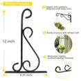 thumbnail image 5 of Soportes para Plantas Colgantes, 2 Piezas Soporte de Montaje en Pared Resistente de 12 Pulgadas Óxido Duradero y Fuerte para Plantas Colgantes Comedero para pájaros Linterna Viento, 5 of 5