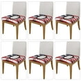 thumbnail image 2 of Fuzoiu Vintage Baseball American Flag Print Square Cushion Cover,Couch Cushion Covers, Stretch Seat Slipcover for Dining Chairs, Banquets, and Home Decor-Six Piece, 2 of 7