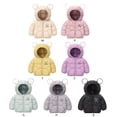 thumbnail image 3 of GYRATEDREAM Winter Coats Puffer Padded Jacket for Toddler Boys Girls Kids Light Outwear Cute Bear Ears with Hoods Clothing 2-7T, 3 of 5