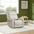 thumbnail image 3 of ReNest Dual Motor Power Recliner with Super Zero-Gravity Mode, Top-Grain Leather, USB and Type-C Charging,Light Grey, 3 of 25