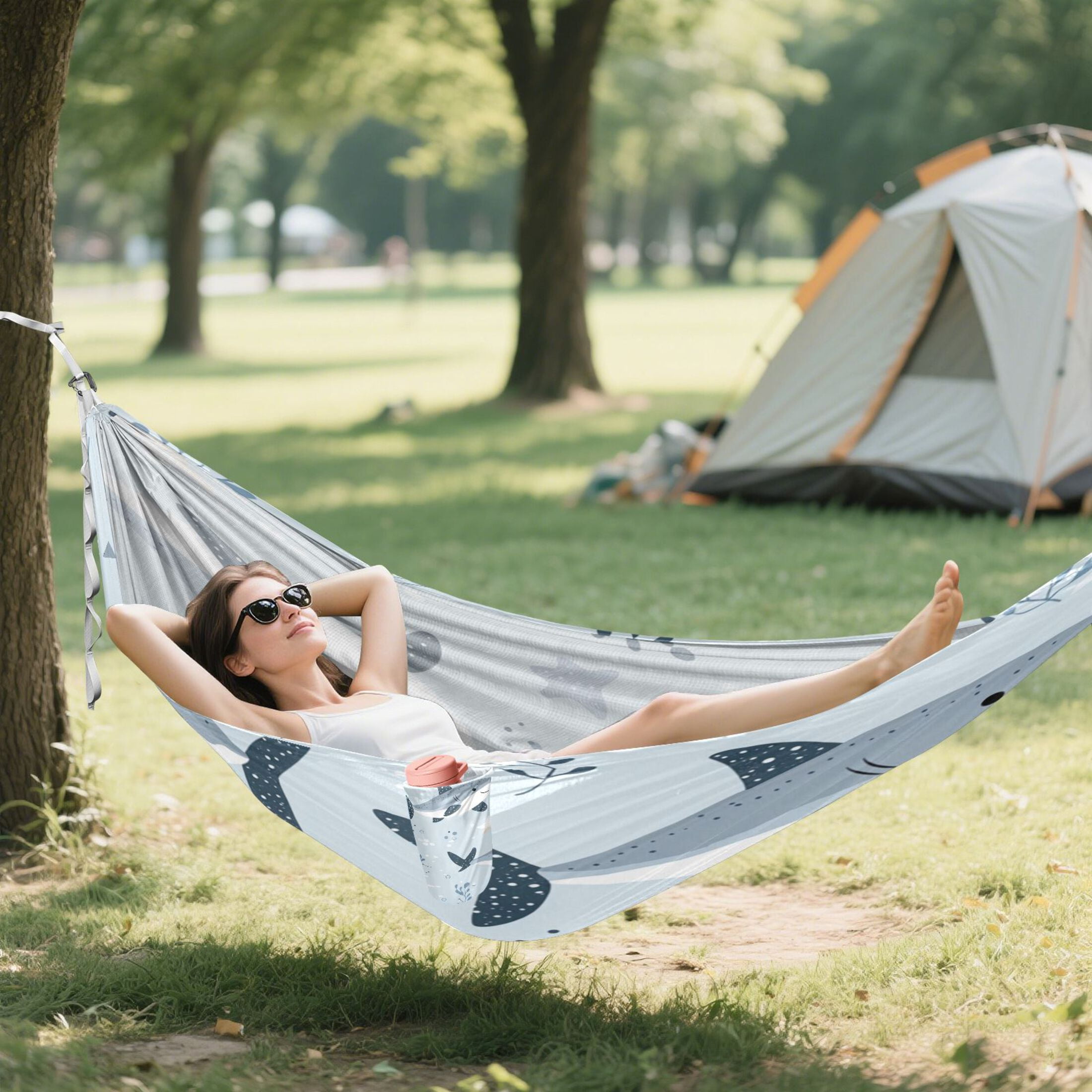 Hammock Camping Hammock Nylon Portable Hammock Travel Camping Hammock Cool Shark