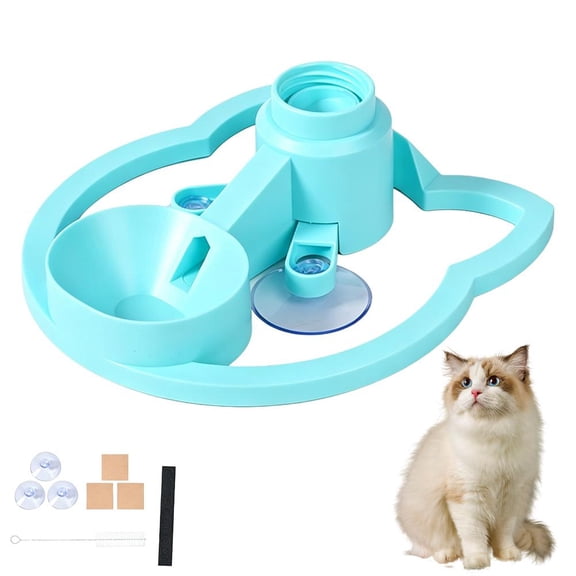 OADUKQ Pet Water Dispenser, Gravity Water Dispenser with ABS, Cats and Small Dogs in Quiet Apartments, Blue, 6.5 X 6.1 X 2.09 in