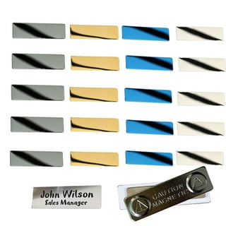 Metal Wearable Magnetic Name Tags for Business or Work Brushed Gold or  Silver. 