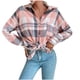 thumbnail image 2 of Chaquetas y abrigos casuales sin capucha de manga larga para mujer, moda informal, bolsillos, estampados, de manga larga, chaqueta, abrigo a cuadros, abrigo para mujer, 2 of 8