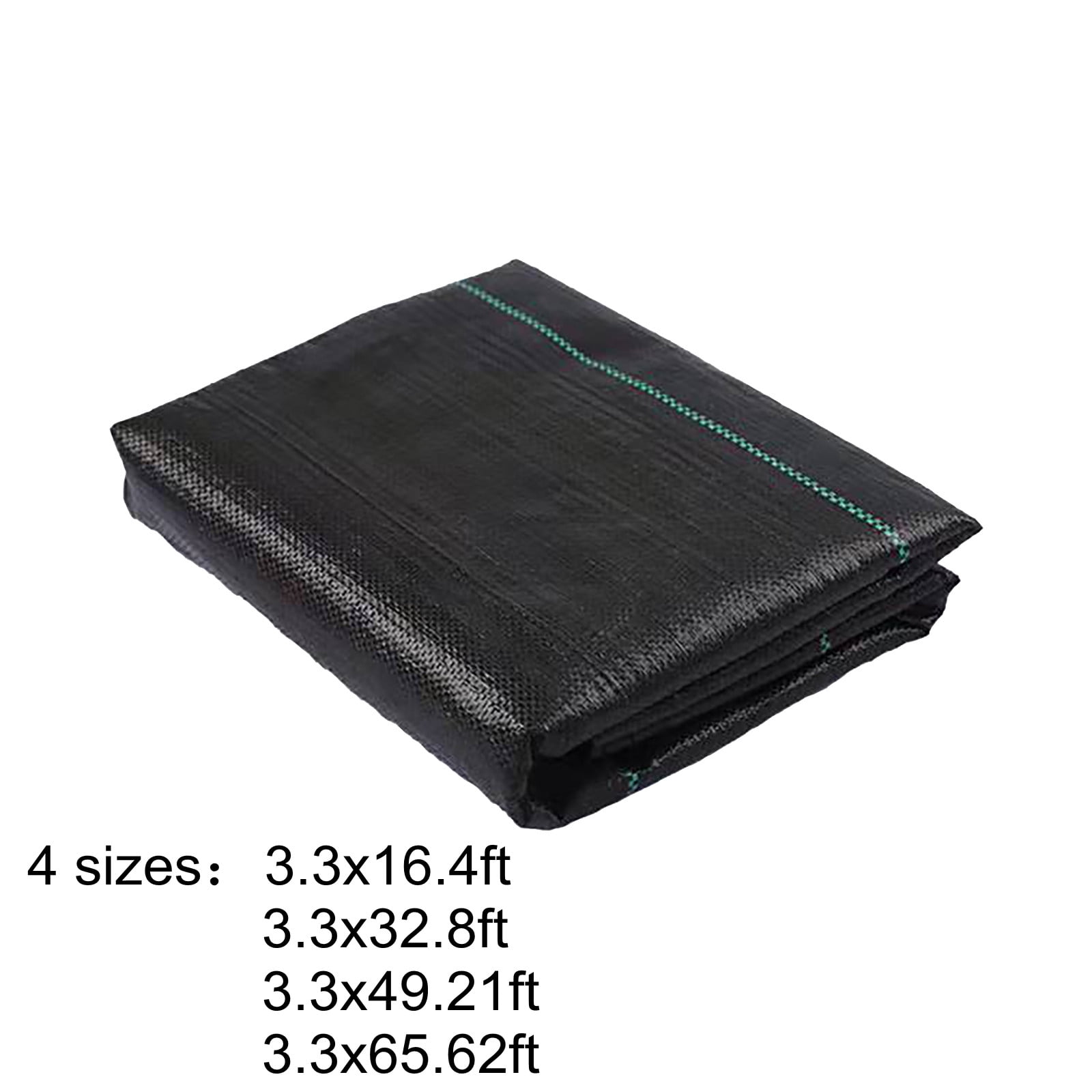 WIZUTIZ Heavy Duty Landscape Barrier Fabric Ground Cover Weed Block UV Stabilized Polypropylene Membrane High Strength Breathable Black Mat for Garden Pathway Flower Bed Lawn Driveway Cuttable