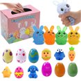 thumbnail image 1 of Huevos De Dinosaurio Huevos de Pascua coloridos Conejo duradero en bola para niños para favores de fiesta Regalo para niños Tmvgtek libre de BPA, 1 of 7