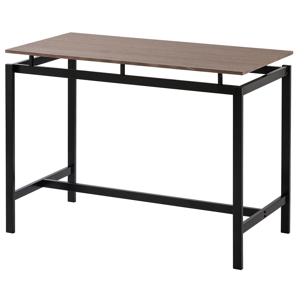 Lowestbest 5-Piece Kitchen Counter Height Table Set, Industrial Dining Table with 4 Chairs (Dark Brown) Lowestbest 5-Piece Kitchen Counter Height Table Set, Industrial Dining Table with 4 Chairs (Dark Brown)