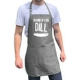 thumbnail image 1 of ApronMen, Funny Aprons For Men - I'm Kind Of A Big Dill - 100% Cotton with Pockets - Gray, 1 of 6