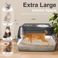 thumbnail image 2 of Stainless Steel Litter Box with Lid, XL Extra Large Litter Box, Enclosed Top Entry Metal Litterbox for Big Cat, Easy Cleaning, Anti-Leakage & High Sided with Mat, Aisle & Scoop, Pink, 2 of 8