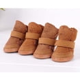 thumbnail image 3 of Botas de nieve para perros, zapatos para el cuidado de las patas, botines térmicos de felpa, protectores de patas de caña alta, botines antideslizantes de suela suave para perros pequeños., 3 of 5