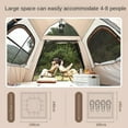 thumbnail image 5 of GAMBE Outdoor Travel Camping Tent, Automatic Quick-open Tent, Portable Rain, Sun and Anti-mosquito, Double Door, 5 of 10