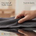 thumbnail image 4 of Lotus Linen Lightweight Waffle Robe for Men - Lightweight Cotton Blend Spa Bathrobe, Dark Gray Medium, 4 of 6