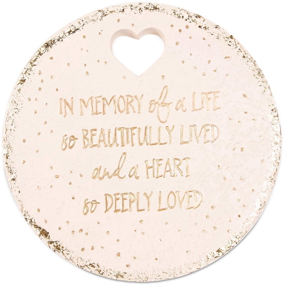 Pavilion Gift Company Round Weather Proof Garden Stone, 10", Beige